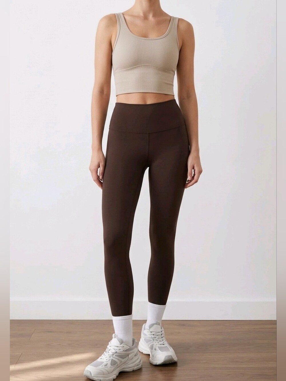 NEW Vehla High-Rise Chocolate Leggings Size M Pilates Yoga Gym Workout